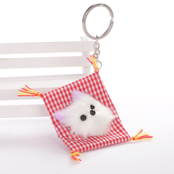 Wholesale Simulation Plush Kitten Keychain Pendant MOQ≥2 JDC-KC-WenJ001