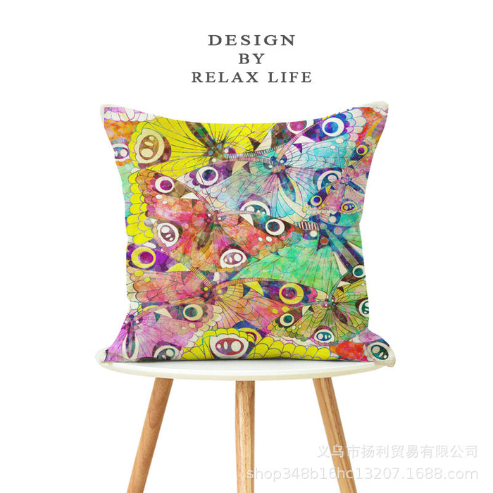 Jewelry WholesaleWholesale color butterfly linen pillow sofa pillowcase MOQ≥3 JDC-PW-Yangli006 Pillowcase 扬利 %variant_option1% %variant_option2% %variant_option3%  Factory Price JoyasDeChina Joyas De China