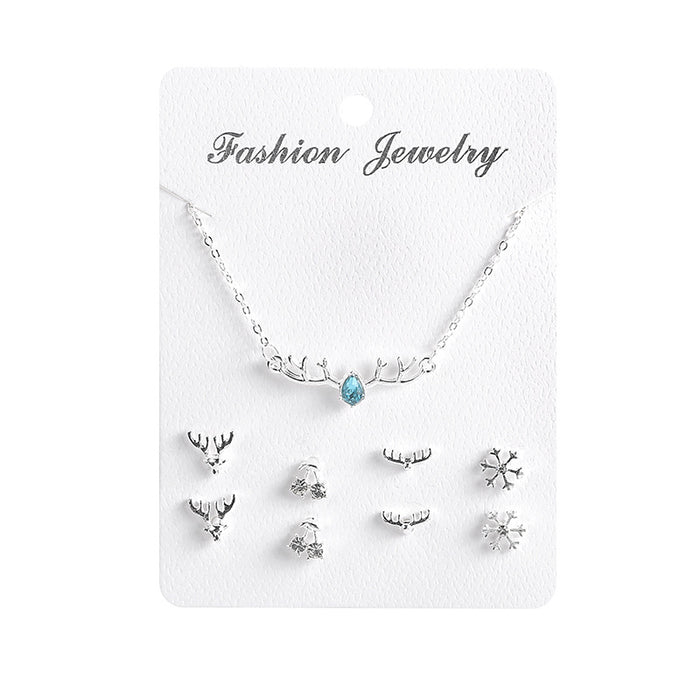 Wholesale Popular Temperament Sweet Necklace Stud Earrings Set JDC-ES-Mdd016