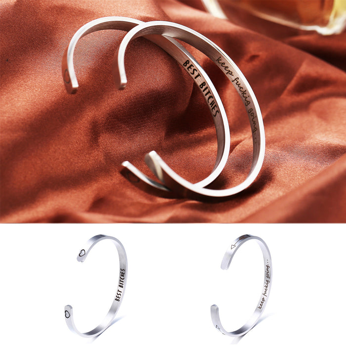 Wholesale creative stainless steel open bracelet JDC-BT-F944