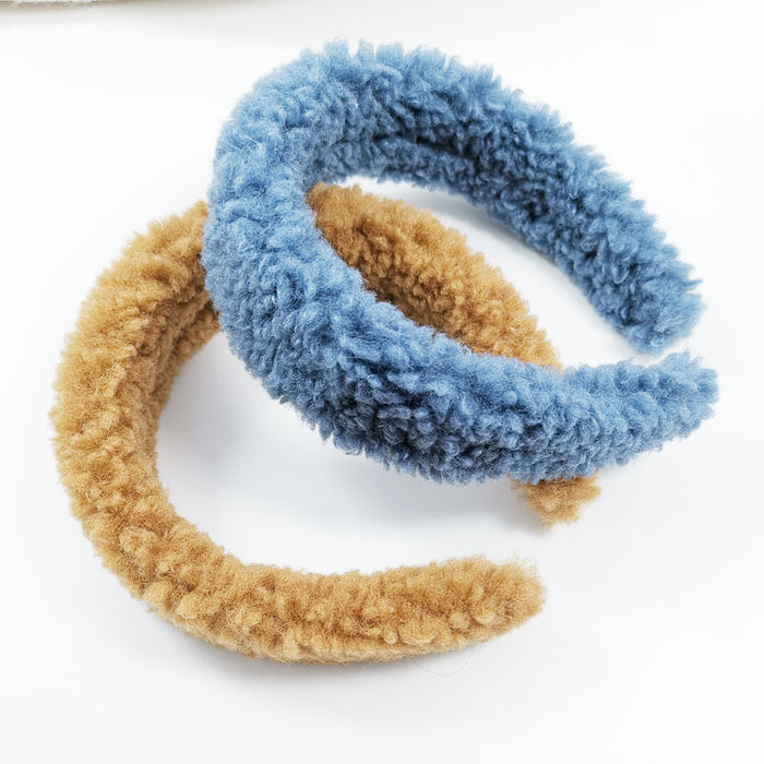 Wholesale Lamb Plush Candy Color Headband MOQ≥2 JDC-HD-JZhe001