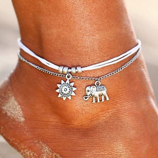 Jewelry WholesaleWholesale Sun Elephant Electroplated Alloy Beach Anklet JDC-AS-YeB008 anklets 烨贝 %variant_option1% %variant_option2% %variant_option3%  Factory Price JoyasDeChina Joyas De China