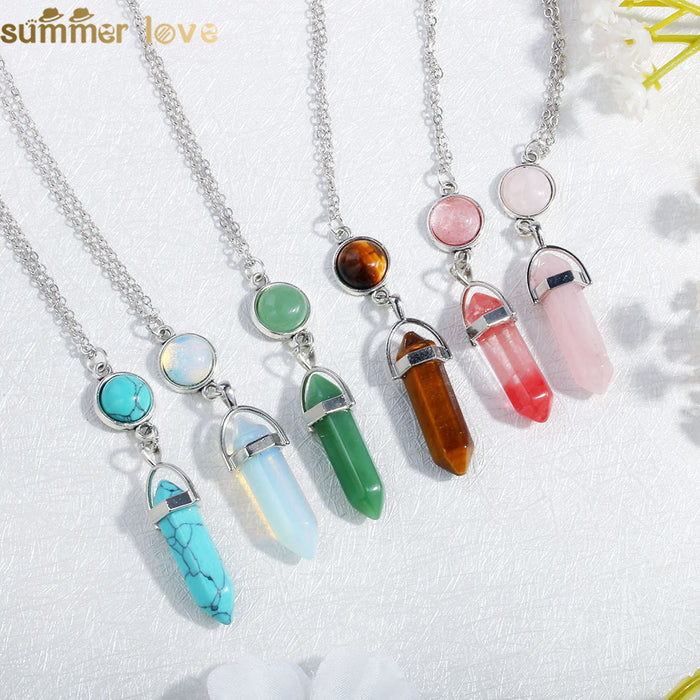 Wholesale DIY Original Necklace Smart Hexagonal Crystal Pendant JDC-NE-Zhongn001