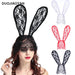 Jewelry WholesaleWholesale Lace Big Rabbit Ears Black Headband MOQ≥3 JDC-HD-Jiaoy006 Headband 多娇艳 %variant_option1% %variant_option2% %variant_option3%  Factory Price JoyasDeChina Joyas De China