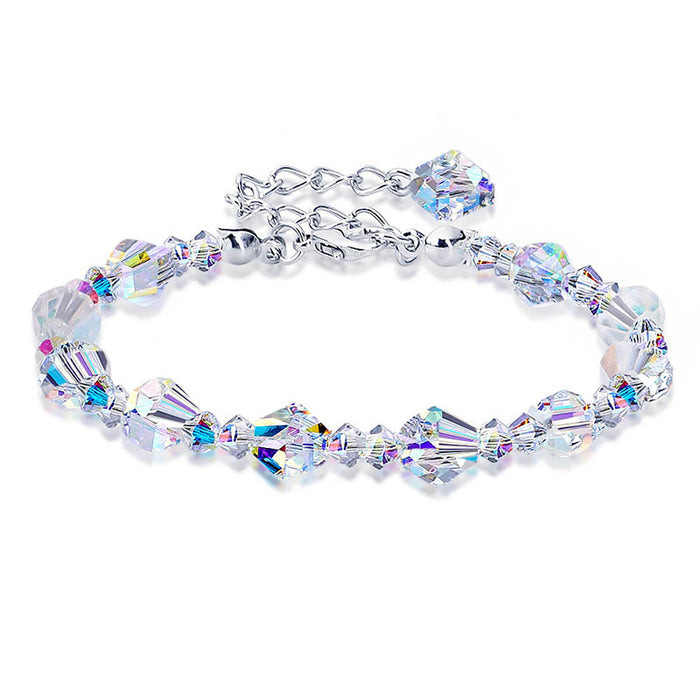 Wholesale Faceted Crystal Stone Bracelet MOQ≥3 JDC-BT-QiuX010