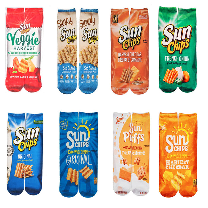 Wholesale Socks Cotton Chips Food Printing Stockings JDC-SK-ZYZ001