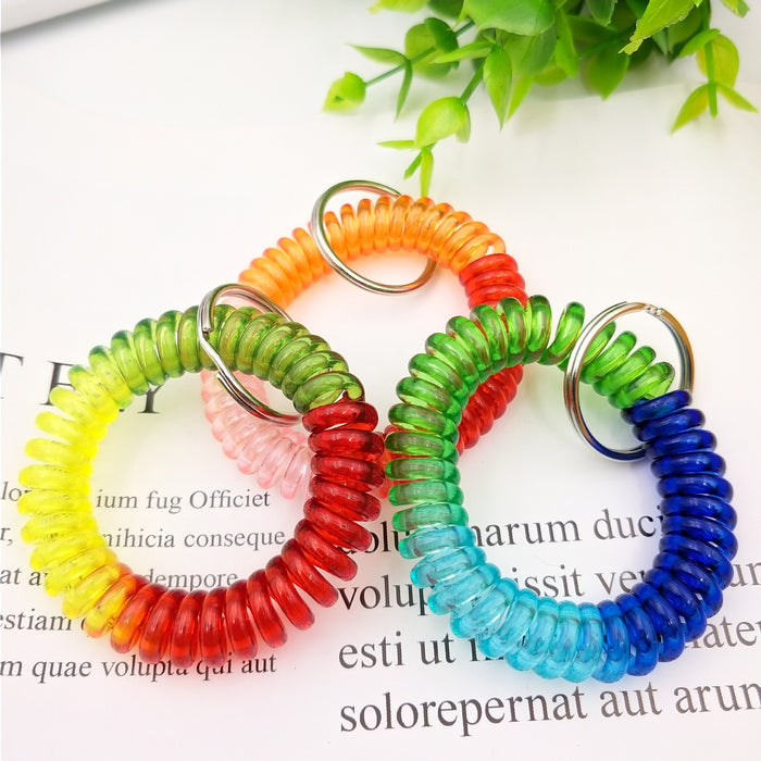 Wholesale Plastic TPU Spring Phone Cord Wristlet Keychain JDC-KC-RuiL003