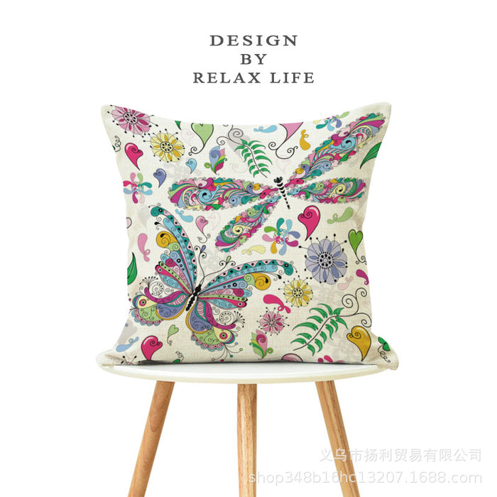 Jewelry WholesaleWholesale color butterfly linen pillow sofa pillowcase MOQ≥3 JDC-PW-Yangli006 Pillowcase 扬利 %variant_option1% %variant_option2% %variant_option3%  Factory Price JoyasDeChina Joyas De China