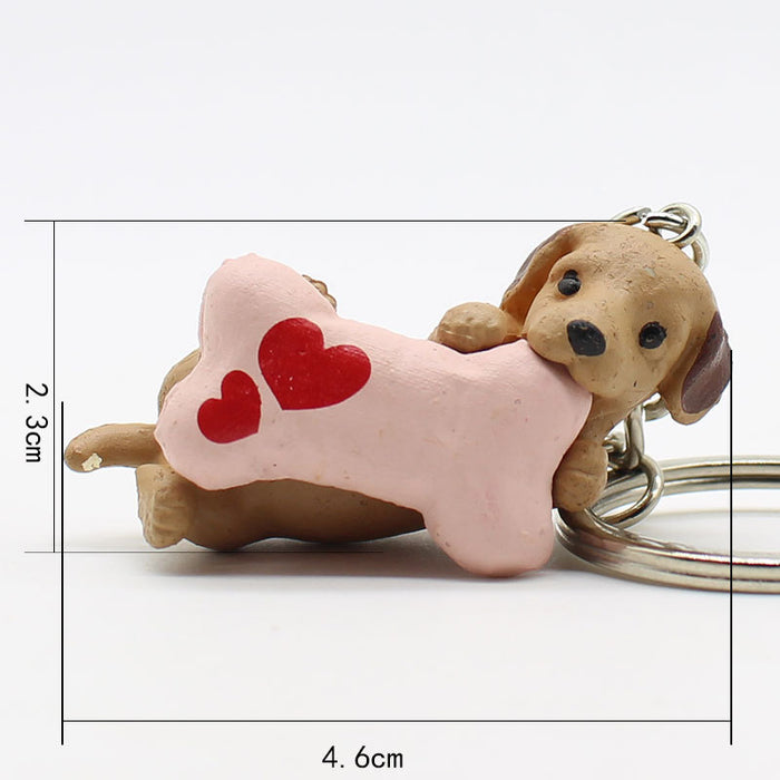 Wholesale Cartoon Dog Resin Keychain JDC-KC-XiangY006