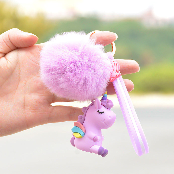 Jewelry WholesaleWholesale Pink Plush Cartoon keychain JDC-KC-FeiRun040 Keychains 飞润 %variant_option1% %variant_option2% %variant_option3%  Factory Price JoyasDeChina Joyas De China