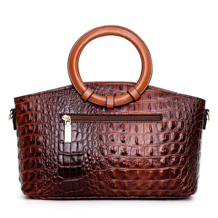 Wholesale Shoulder Bag PU Crocodile Pattern Ring Diagonal Cross Portable JDC-SD-Gediao002