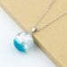 Jewelry WholesaleWholesale transparent blue sky white cloud pattern round resin necklace MOQ≥3 JDC-NE-Juej013 Necklaces 觉际 %variant_option1% %variant_option2% %variant_option3%  Factory Price JoyasDeChina Joyas De China