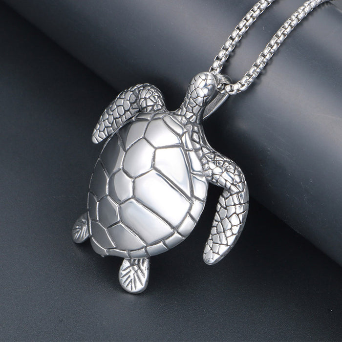 Jewelry WholesaleWholesale titanium steel animal turtle necklace male and female longevity turtle JDC-CS-Shenj001 charms 圣佳 %variant_option1% %variant_option2% %variant_option3%  Factory Price JoyasDeChina Joyas De China