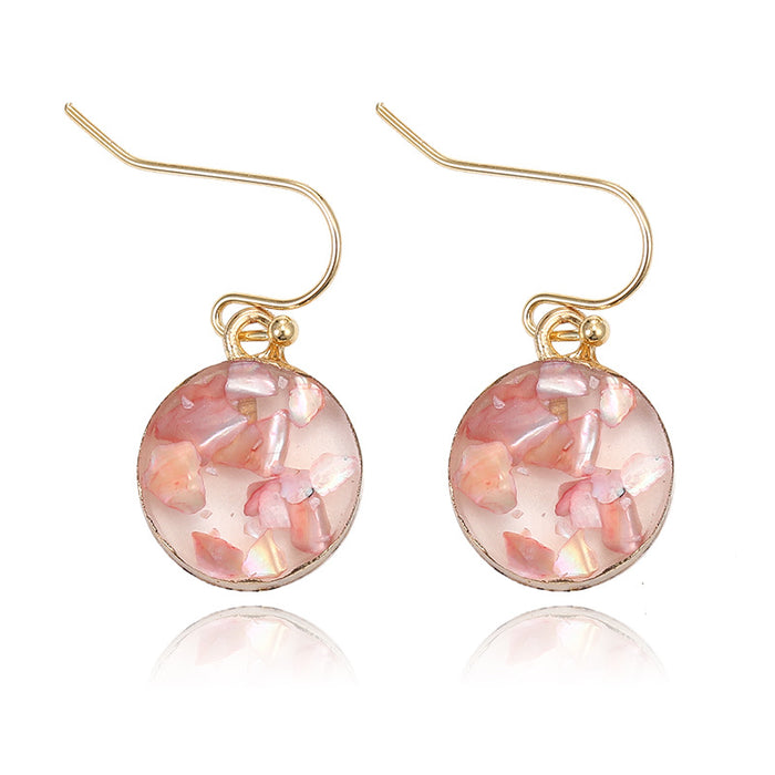 Wholesale Resin Shell Alloy Earrings MOQ≥2 JDC-ES-Zhongn018