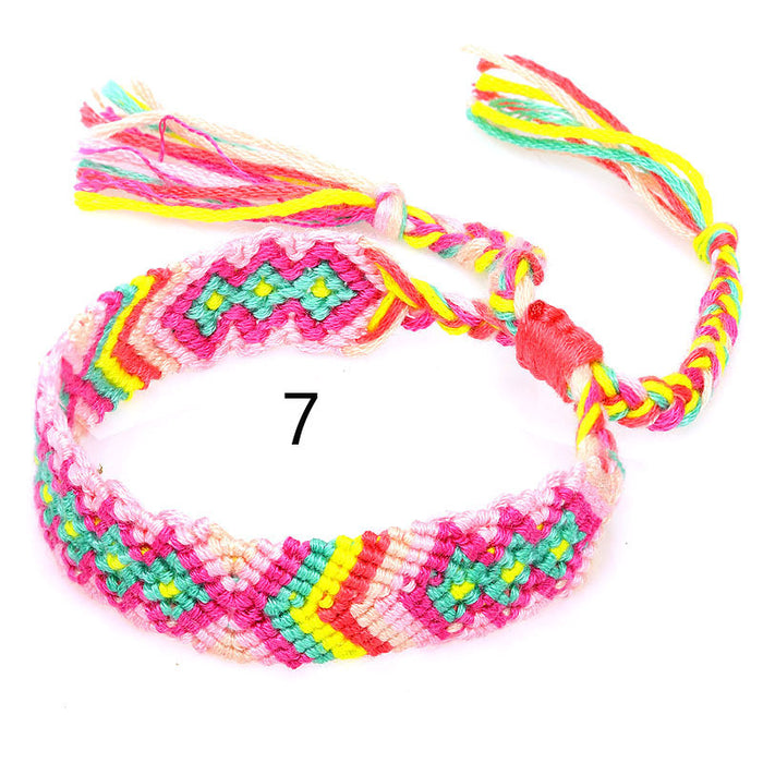 Jewelry WholesaleWholesale Colorful Cotton Thread Friendship Hand Woven Bracelet JDC-BT-Yiye004 Bracelet 益烨 %variant_option1% %variant_option2% %variant_option3%  Factory Price JoyasDeChina Joyas De China