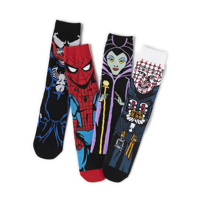 Wholesale socks fabric cartoon character skateboard socks trend MOQ≥6 (M) JDC-SK-HuiHe014