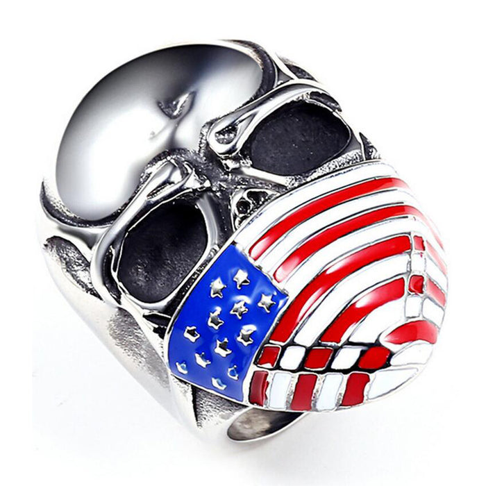 Jewelry WholesaleWholesale 4th of July Independence Day Skull Alloy Men's Ring JDC-RS-ShaK001 Rings 沙开 %variant_option1% %variant_option2% %variant_option3%  Factory Price JoyasDeChina Joyas De China