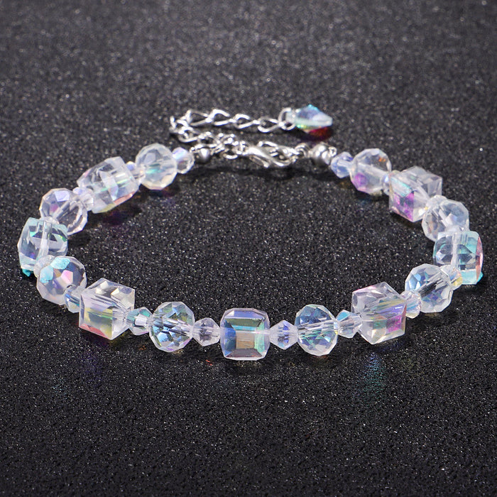 Wholesale Faceted Crystal Stone Bracelet MOQ≥3 JDC-BT-QiuX010