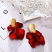 Jewelry WholesaleWholesale New Alloy Red Rose Petal Earrings JDC-ES-F009 earrings 韩之尚 %variant_option1% %variant_option2% %variant_option3%  Factory Price JoyasDeChina Joyas De China