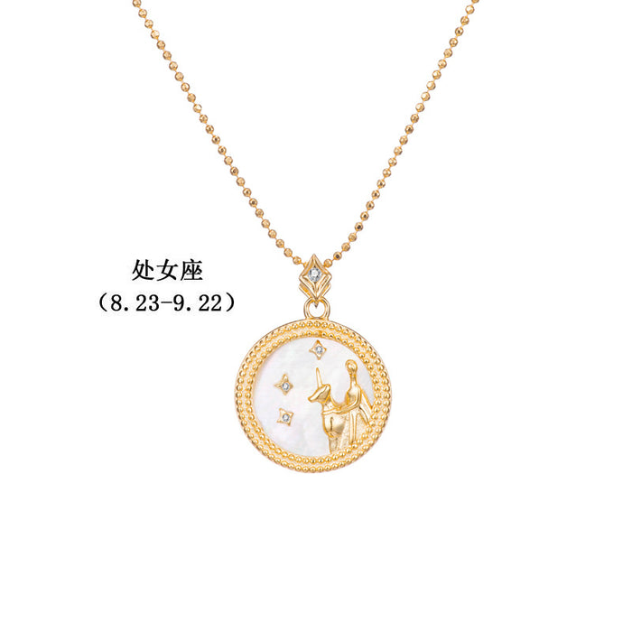 Wholesale 925 Silver Twelve Constellation Necklace JDC-NE-Jiesheng002