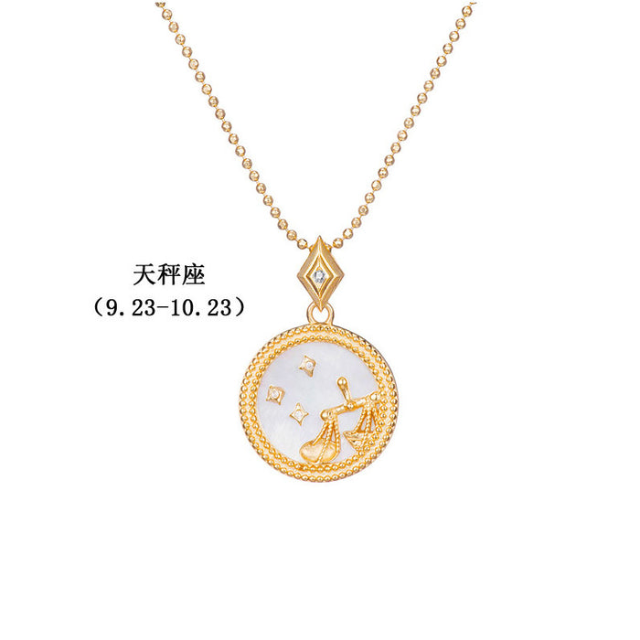 Wholesale 925 Silver Twelve Constellation Necklace JDC-NE-Jiesheng002