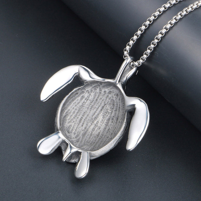 Wholesale titanium steel animal turtle necklace male and female longevity turtle JDC-CS-Shenj001