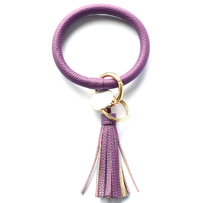 Jewelry WholesaleWholesale pure leather PU tassel pendant key chain bracelet JDC-BT-MaoL001 Bracelet 茂琳 %variant_option1% %variant_option2% %variant_option3%  Factory Price JoyasDeChina Joyas De China