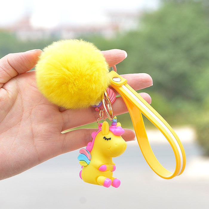 Jewelry WholesaleWholesale Pink Plush Cartoon keychain JDC-KC-FeiRun040 Keychains 飞润 %variant_option1% %variant_option2% %variant_option3%  Factory Price JoyasDeChina Joyas De China