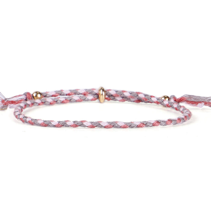 Wholesale hand rubbing bracelet Tibetan cotton rope copper beads tassel bracelet adjustable MOQ≥3 JDC-BT-QiuX020