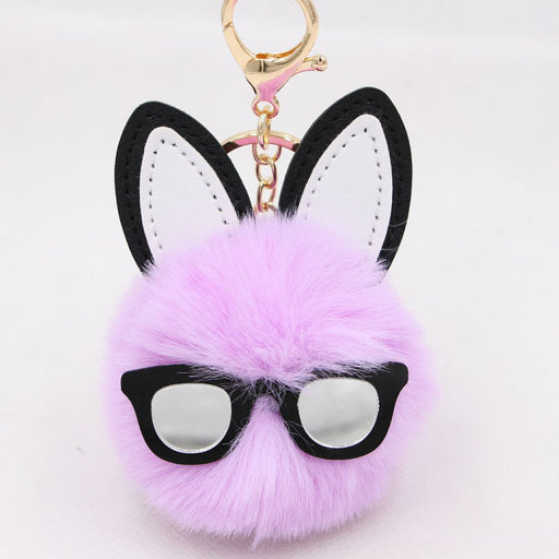 Jewelry WholesaleWholesale long eared rabbit hair ball key chain Plush JDC-KC-Zuge049 Keychains 祖格 %variant_option1% %variant_option2% %variant_option3%  Factory Price JoyasDeChina Joyas De China