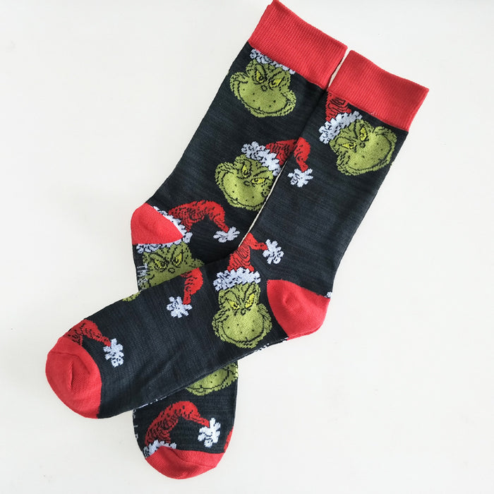 Wholesale Sock Coral Fleece Medium Tube Breathable Sweat-absorbent Christmas   JDC-SK-YiYan030