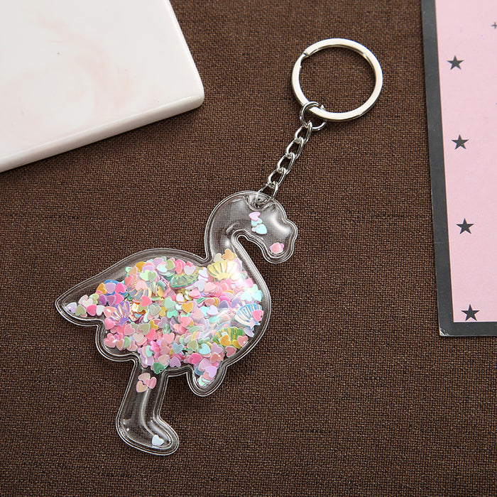 Jewelry WholesaleWholesale Clear Quicksand Sequin Keychain Pendant JDC-KC-Saif001 Keychains 赛凡 %variant_option1% %variant_option2% %variant_option3%  Factory Price JoyasDeChina Joyas De China