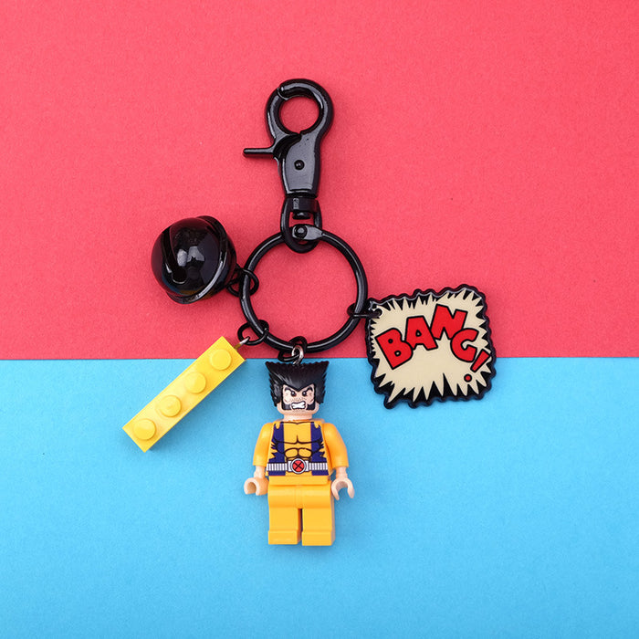 Wholesale Cartoon Resin Building Blocks Keychain (M) JDC-KC-QMou010