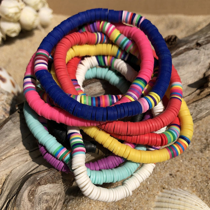 Jewelry WholesaleWholesale Beach Ethnic Bracelet Hand Mixed Color Soft Pottery JDC-BT-YF013 Bracelet 友菲 %variant_option1% %variant_option2% %variant_option3%  Factory Price JoyasDeChina Joyas De China