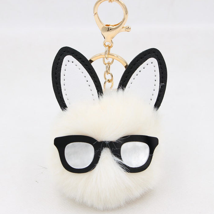 Jewelry WholesaleWholesale long eared rabbit hair ball key chain Plush JDC-KC-Zuge049 Keychains 祖格 %variant_option1% %variant_option2% %variant_option3%  Factory Price JoyasDeChina Joyas De China