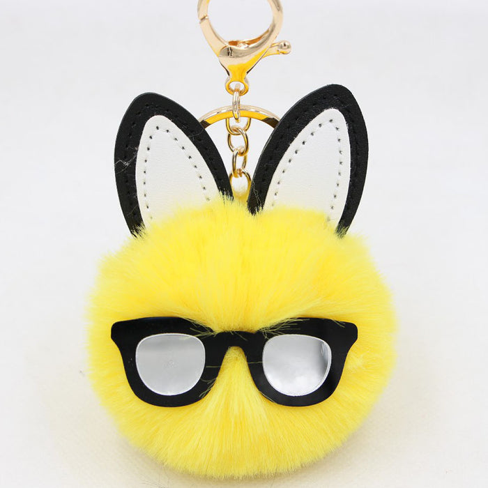 Jewelry WholesaleWholesale long eared rabbit hair ball key chain Plush JDC-KC-Zuge049 Keychains 祖格 %variant_option1% %variant_option2% %variant_option3%  Factory Price JoyasDeChina Joyas De China