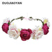 Jewelry WholesaleWholesale Simulation Rose Bride Seaside Holiday Garland Headband MOQ≥3 JDC-HD-Jiaoy002 Headband 娇艳 %variant_option1% %variant_option2% %variant_option3%  Factory Price JoyasDeChina Joyas De China