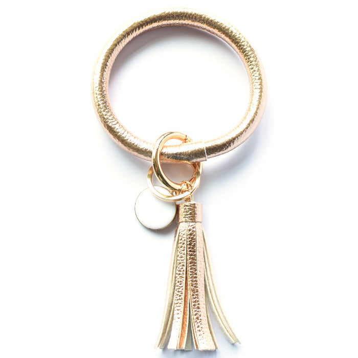 Jewelry WholesaleWholesale pure leather PU tassel pendant key chain bracelet JDC-BT-MaoL001 Bracelet 茂琳 %variant_option1% %variant_option2% %variant_option3%  Factory Price JoyasDeChina Joyas De China