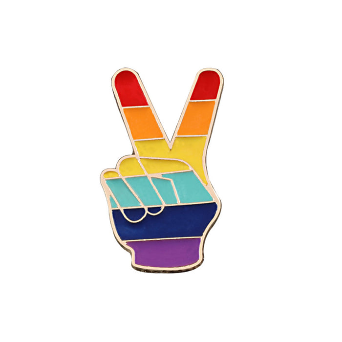 Jewelry WholesaleWholesale LGBT Pride Day Love and Peace Alloy Brooch Badge MOQ≥2 JDC-BC-JiuJ001 Brooches 九江 %variant_option1% %variant_option2% %variant_option3%  Factory Price JoyasDeChina Joyas De China