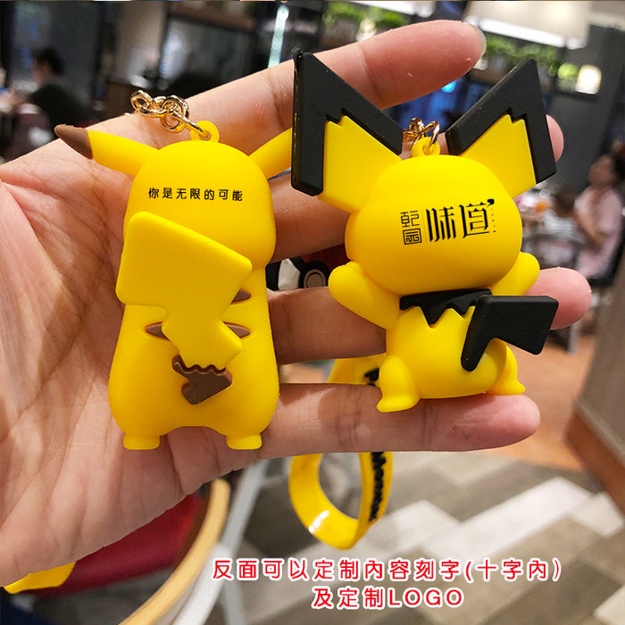 Wholesale cartoon silicone stereo car keychain pendant JDC-KC-LeZ006