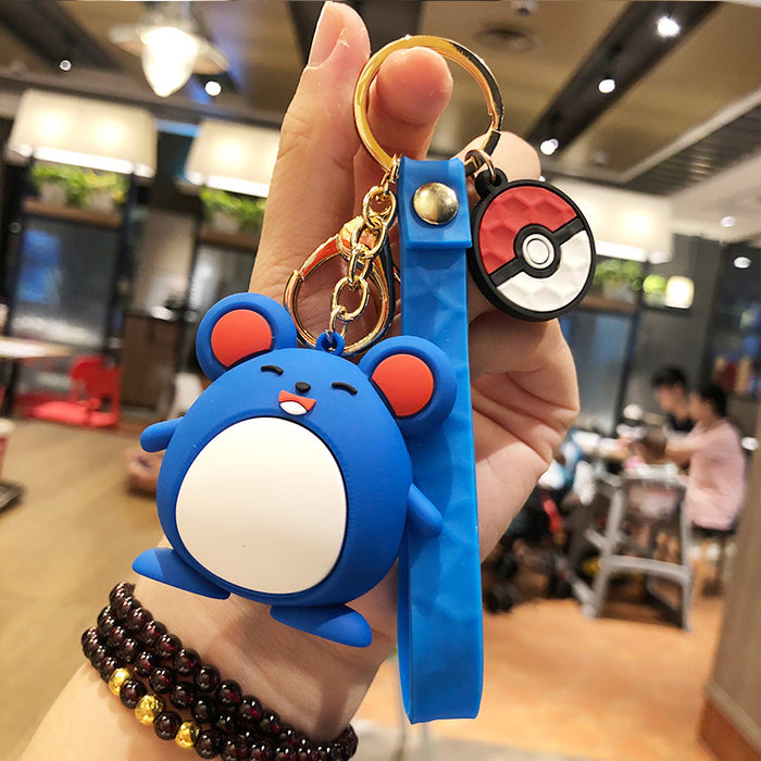 Wholesale cartoon silicone stereo car keychain pendant JDC-KC-LeZ006