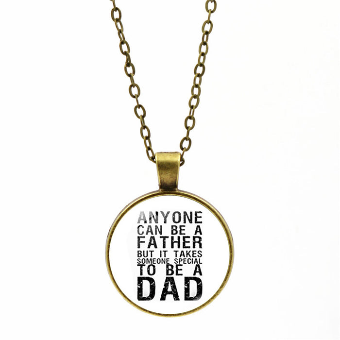 Wholesale Father's Day Time Gemstone Zinc Alloy Glass Necklace JDC-NE-YJia001