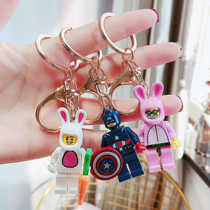 wholesale keychain pvc cute diy handmade bag pendant JDC-KC-ManM032