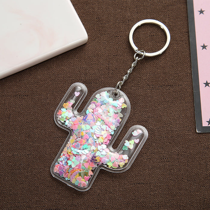 Jewelry WholesaleWholesale Clear Quicksand Sequin Keychain Pendant JDC-KC-Saif001 Keychains 赛凡 %variant_option1% %variant_option2% %variant_option3%  Factory Price JoyasDeChina Joyas De China