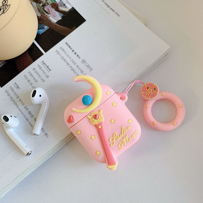 Wholesale Headphone Case Silicone Cute Pink Cartoon Airpods1/2 Protective Cover JDC-EPC-YSD022