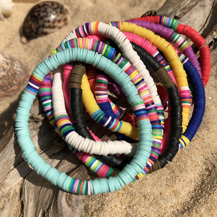 Jewelry WholesaleWholesale Beach Ethnic Bracelet Hand Mixed Color Soft Pottery JDC-BT-YF013 Bracelet 友菲 %variant_option1% %variant_option2% %variant_option3%  Factory Price JoyasDeChina Joyas De China