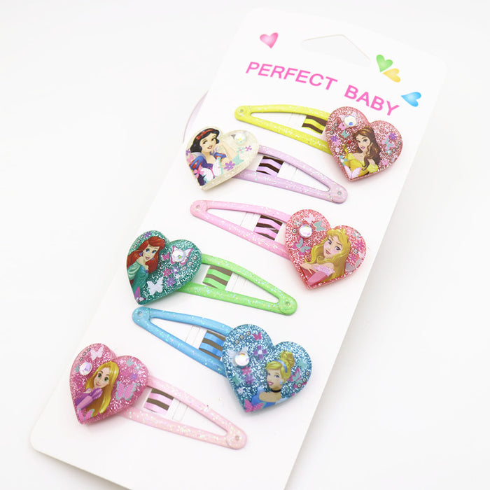 Wholesale Hair Clips Resin Cartoon Animation Princess Hair Scrunchies MOQ≥3 JDC-HC-PCJX001