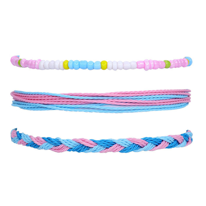 Jewelry WholesaleWholesale Boho Crystal Waterproof Wax Thread Shell Braided Bracelet JDC-BT-Yiye009 Bracelet 益烨 %variant_option1% %variant_option2% %variant_option3%  Factory Price JoyasDeChina Joyas De China