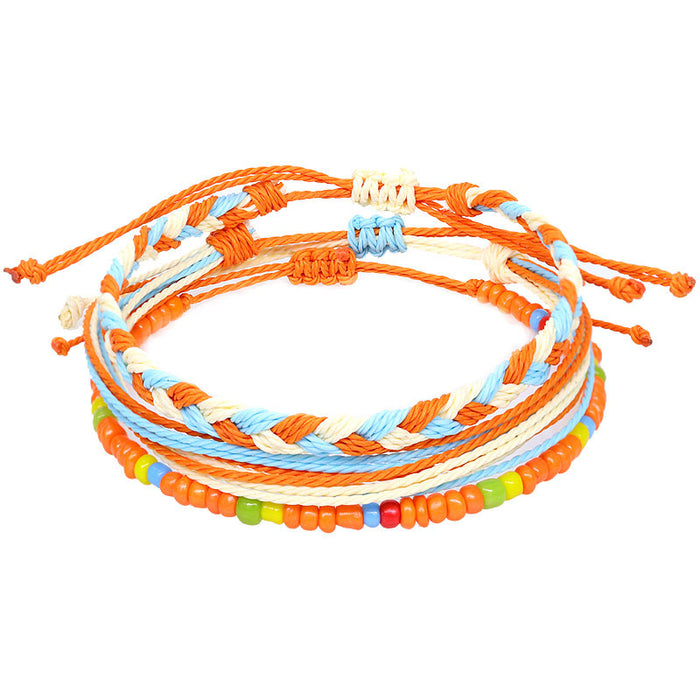 Jewelry WholesaleWholesale Boho Crystal Waterproof Wax Thread Shell Braided Bracelet JDC-BT-Yiye009 Bracelet 益烨 %variant_option1% %variant_option2% %variant_option3%  Factory Price JoyasDeChina Joyas De China