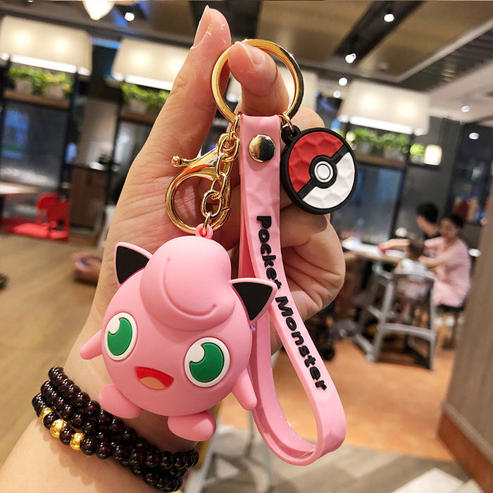 Wholesale cartoon silicone stereo car keychain pendant JDC-KC-LeZ006